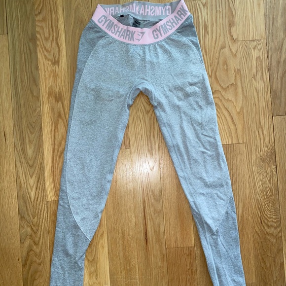 Gymshark Flex Leggings - Pink And Light Gray - Picture 3 of 5